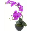 EUROPALMS Arreglo artificial de orquídeas 4, phalaenopsis blancas en maceta de cerámica, 60 cm 82530349