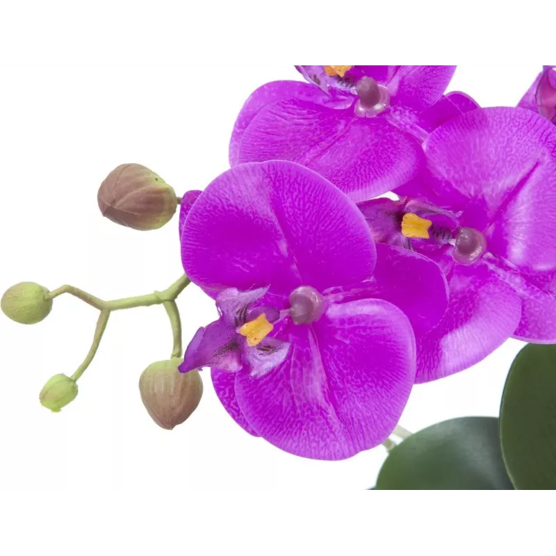 EUROPALMS Arreglo artificial de orquídeas 4, phalaenopsis blancas en maceta de cerámica, 60 cm 82530349