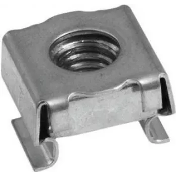 ZUBEHÖR tuerca enjaulada M6 para perfil de rack AM-6, acero galvanizado, agujero cuadrado, encaje sin herramientas 30007701