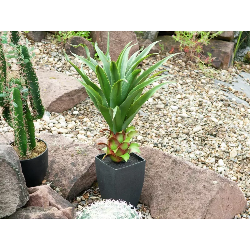 EUROPALMS agave en maceta, planta artificial, 75cm 82600160
