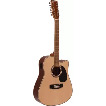 DIMAVERY DR-612 guitarra acústica western de 12 cuerdas, natural 26231281