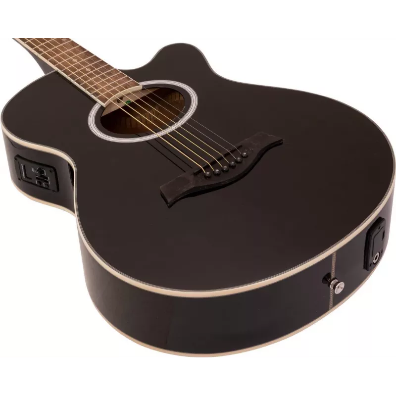 DIMAVERY AW-400 guitarra western, negra 26235089