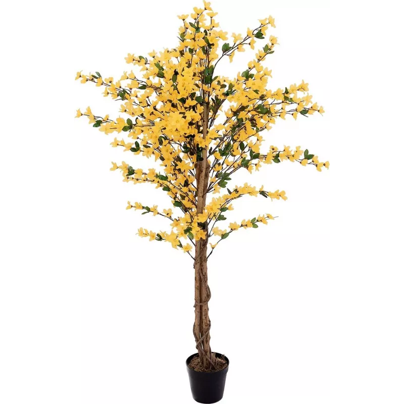 EUROPALMS forsitia artificial con 3 troncos, amarilla, 150cm 82507102