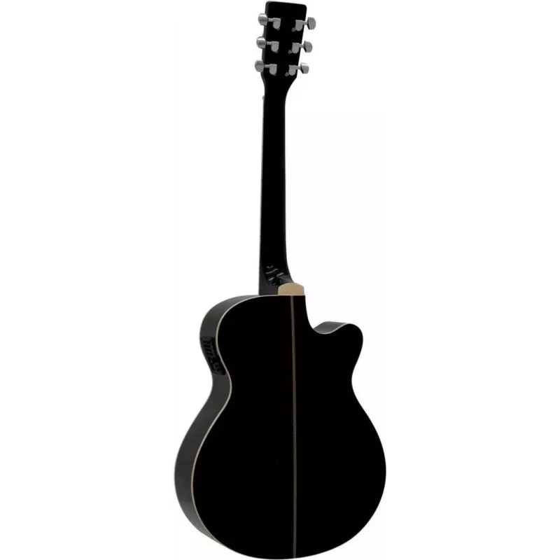 DIMAVERY AW-400 guitarra acústica dreadnought para zurdos, negra 26235090