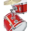 DIMAVERY Batería infantil roja set acústico de 5 piezas con platillos, taburete y baquetas