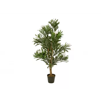 EUROPALMS Adelfa, planta artificial, blanca, 120 cm (82507246)