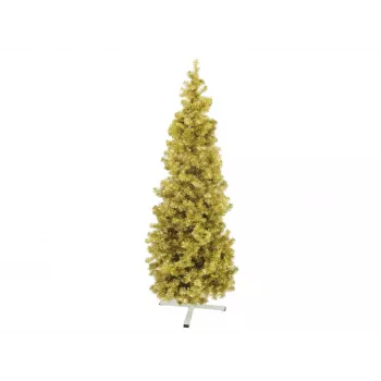 EUROPALMS FUTURA Árbol de Navidad artificial, dorado metalizado, 210 cm 83500555