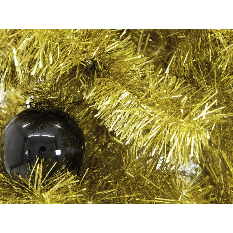 EUROPALMS FUTURA Árbol de Navidad artificial, dorado metalizado, 210 cm 83500555