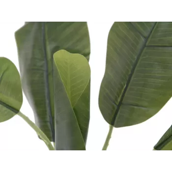 EUROPALMS Planta artificial de plátano, 100cm, hojas verdes, maceta negra 82509503