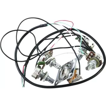 DIMAVERY Set de potenciómetros LP con 4x potenciómetro/conector hembra de jack (26300238)