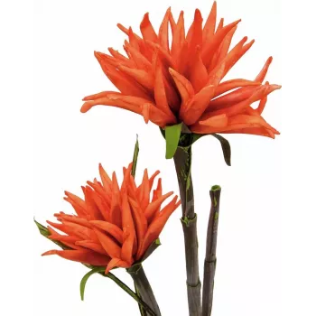 EUROPALMS Dahlia (EVA), planta artificial, naranja, 100cm (82532006)