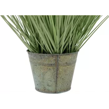 EUROPALMS Hierba decorativa artificial, 65 cm, verde, maceta negra 82600145