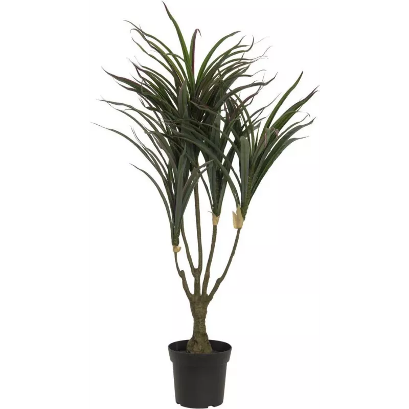 EUROPALMS Planta artificial Dracaena, verde-roja, 90cm 82505778