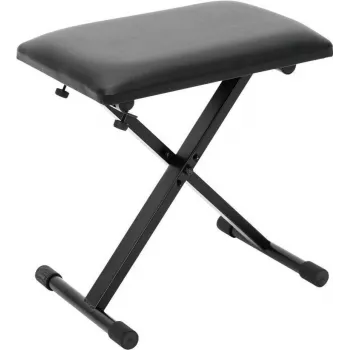 Dimavery KEB-1 Banco de teclado plegable, altura ajustable, acolchado, negro