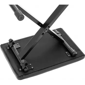 Dimavery KEB-1 Banco de teclado plegable, altura ajustable, acolchado, negro