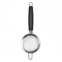 LURCH TANGO Colador de cocina 9,5 cm, negro/plata, colador fino de acero inoxidable con mango de plástico 230240