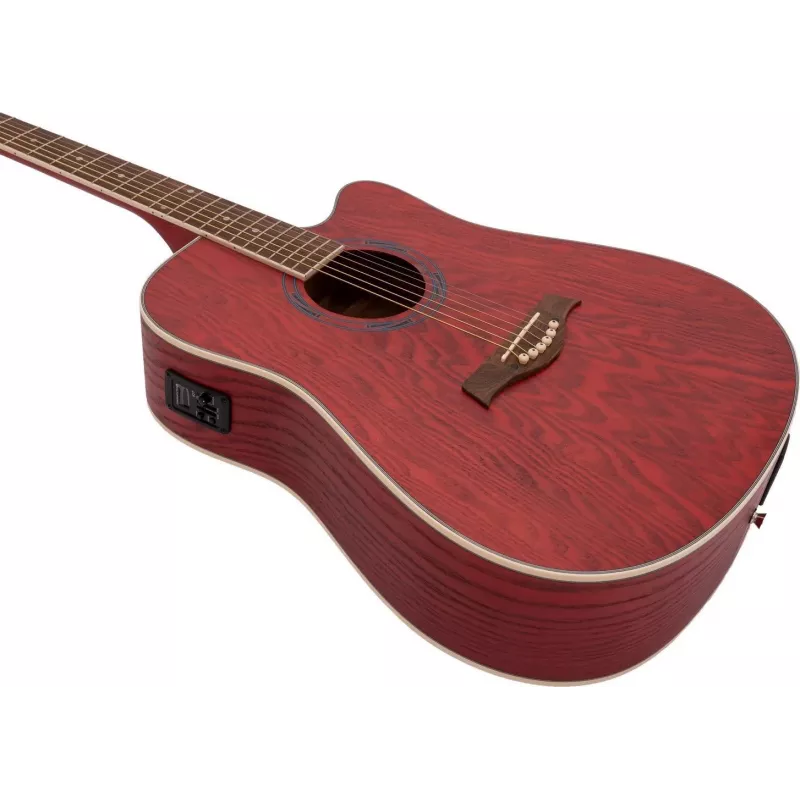 DIMAVERY JK-510 Guitarra acústica, cutaway, veteada 26231389