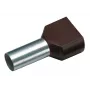 Cimco 187707 Terminal tubular doble 1,5 mm² parcialmente aislado negro 100 uds.