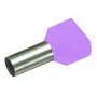 Cimco 187715 Terminal tubular doble 0,25 mm² semiaislado violeta (100 uds.)
