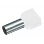 Cimco 187717 Terminal tubular doble 0,5 mm² semiaislado blanco 100 uds.