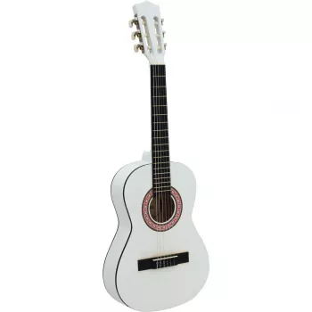 Dimavery AC-303 Guitarra de concierto 1/2 blanca - cuerpo de tilo, escala 535 mm