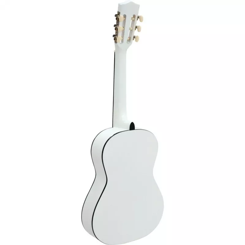 Dimavery AC-303 Guitarra de concierto 1/2 blanca - cuerpo de tilo, escala 535 mm