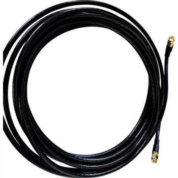 Wittenberg Antennen Cable de antena de 10 m conector SMA macho a conector SMA macho 50 ohmios cable coaxial de bajas pérdidas negro 103484