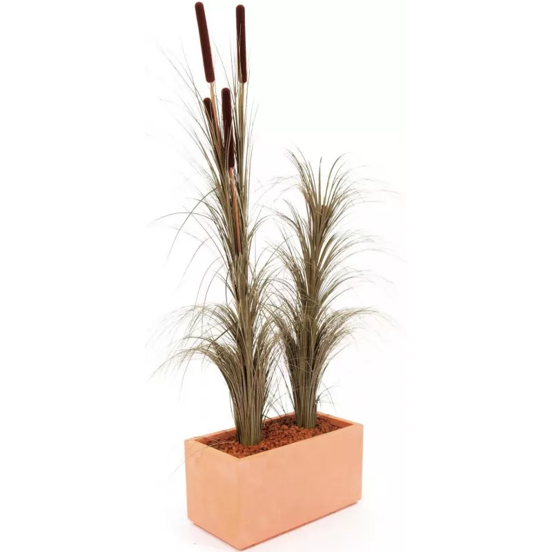 EUROPALMS Hierba de caña artificial, caqui, 127 cm 82505853