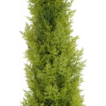 EUROPALMS Planta artificial ciprés de Leyland, 120 cm, follaje verde, maceta negra 82606964
