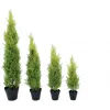 EUROPALMS Planta artificial ciprés de Leyland, 120 cm, follaje verde, maceta negra 82606964