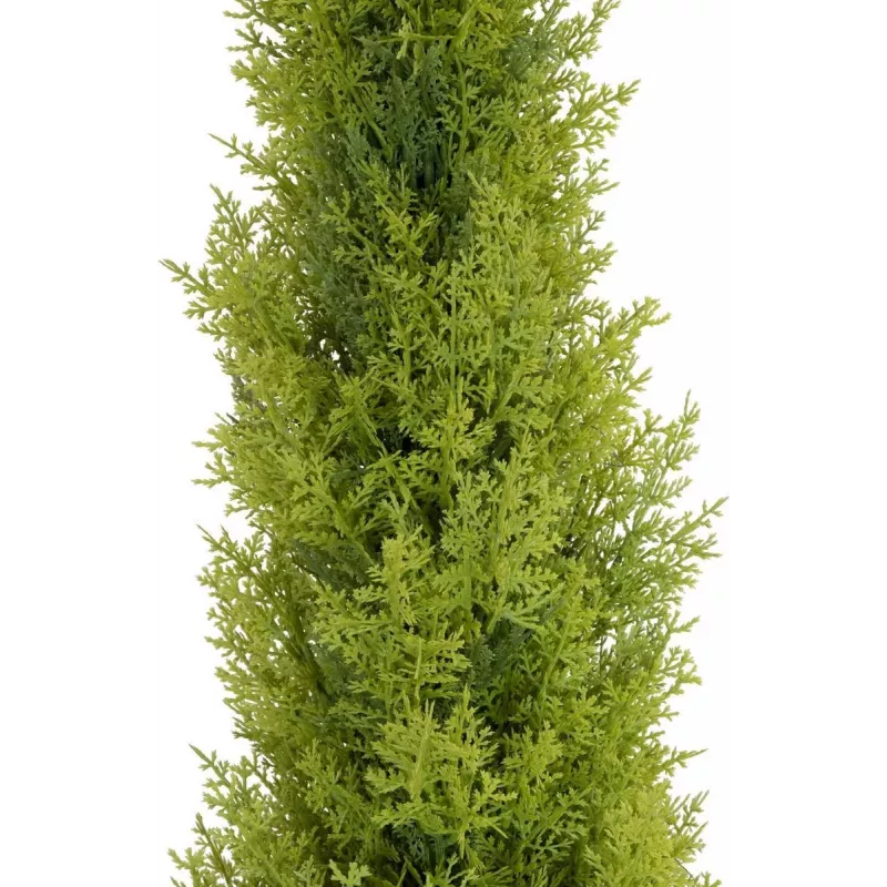 EUROPALMS Planta artificial ciprés de Leyland, 120 cm, follaje verde, maceta negra 82606964