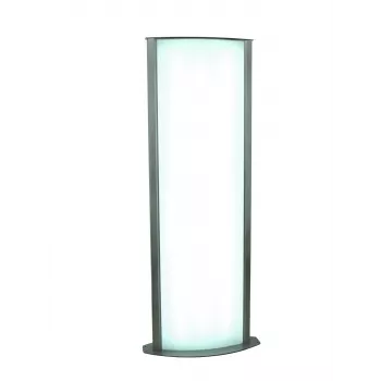 EUROPALMS Columna informativa, grande, 200x80 cm, de doble cara, plateada 83331740