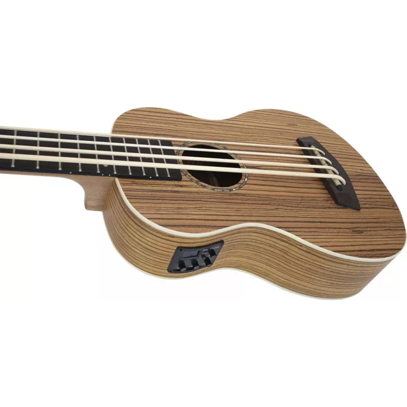 DIMAVERY UK-700 Ukelele bajo, Zebrawood 26255850