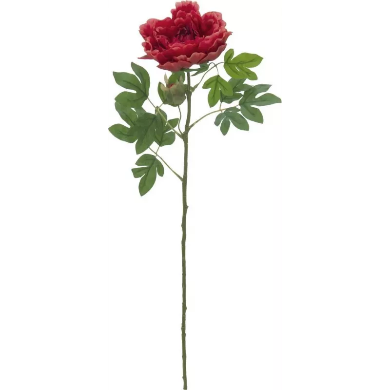 EUROPALMS Classic Peony Branch Planta artificial, magenta, 80 cm 82530211