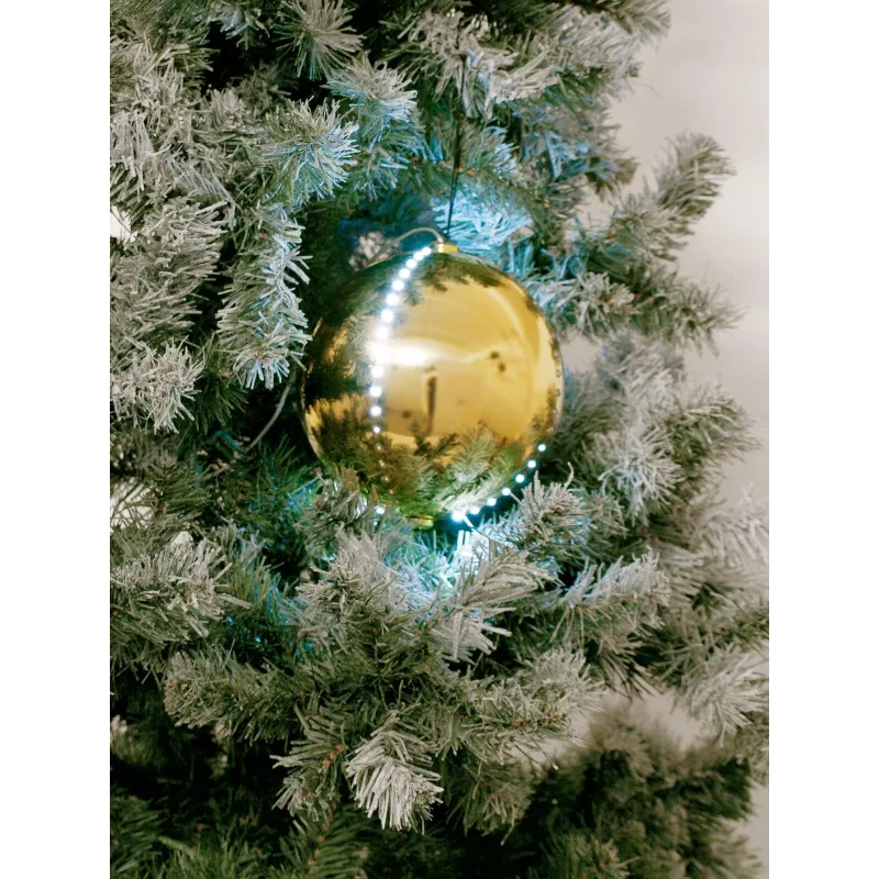 EUROPALMS Bola de nieve LED 15 cm, dorada 83501245