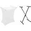 DIMAVERY Set SVT-1 soporte para teclado + funda blanco (20000381)
