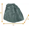 EUROPALMS Roca decorativa celta de fibra de vidrio piedra artificial 50x40x30 cm gris/marrón 83313230