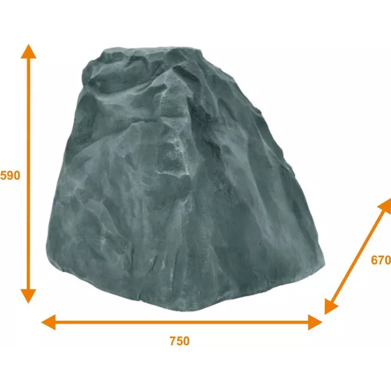 EUROPALMS Roca decorativa celta de fibra de vidrio piedra artificial 50x40x30 cm gris/marrón 83313230