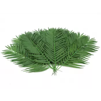 EUROPALMS Hoja de palmera cocotera, artificial, 110 cm, pack de 12 82509897