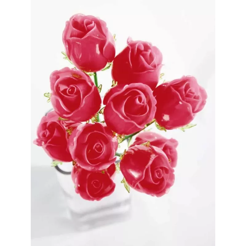 EUROPALMS Flor artificial Crystal Rose, borgoña, 81 cm 82600209