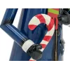 EUROPALMS Muñeco de nieve con abrigo, metal, 150 cm, azul 83314907