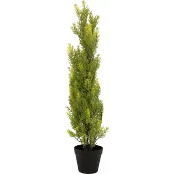 EUROPALMS Leyland-Zypresse planta artificial, 90cm, maceta negra 82606962