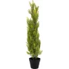 EUROPALMS Leyland-Zypresse planta artificial, 90cm, maceta negra 82606962