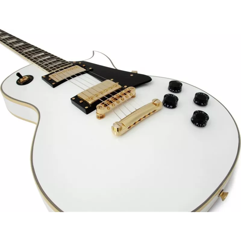DIMAVERY LP-520 guitarra eléctrica, blanco/oro 26215160