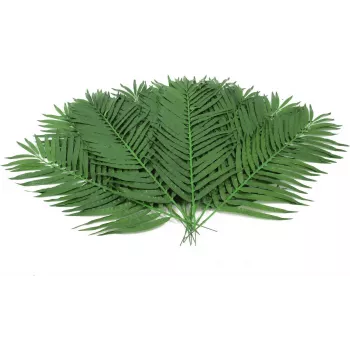 EUROPALMS hojas de palmera cocotera artificiales, 90 cm, 12 piezas, verde 82509896