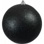 EUROPALMS bola decorativa 20 cm, negra, purpurina 83501278