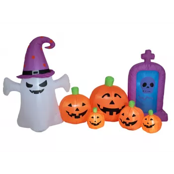 EUROPALMS fantasma hinchable de Halloween con calabazas, 244cm (83316154)