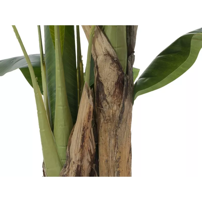 EUROPALMS bananero artificial, 120cm, hojas verdes realistas, maceta negra 82509537