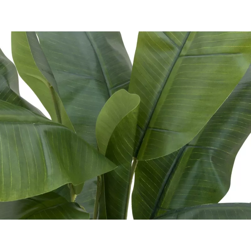 EUROPALMS bananero artificial, 120cm, hojas verdes realistas, maceta negra 82509537