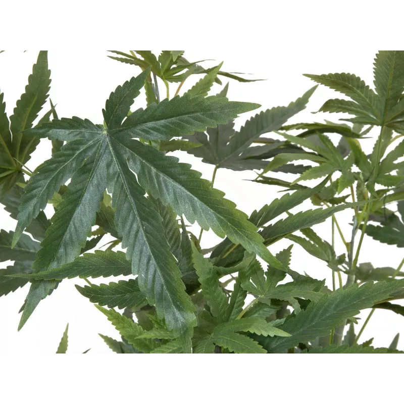 EUROPALMS planta de cáñamo artificial, 120cm, verde, maceta negra 82506693
